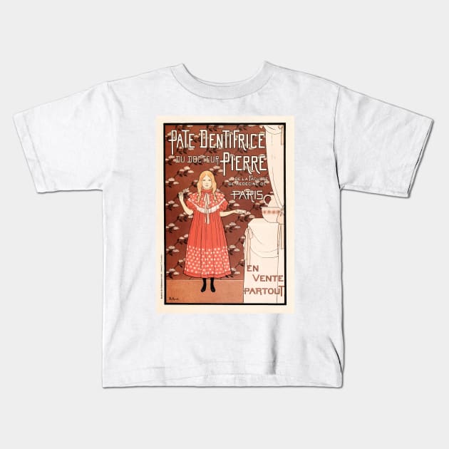 PATE DENTIFRICE DU DOCTEUR Toothpaste & Toothbrush Paris by Boutet de Monvel 1894 Kids T-Shirt by vintageposters